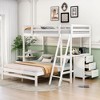 NicBex Twin Over Full Loft and Loft and Bunk Bed with Built-in Desk and Three Drawers,with Safety Guardrails,for Kids Teens Adults - 2 of 4