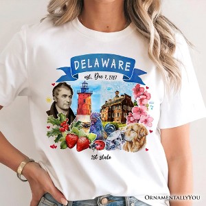 Artistic Delaware State Themes and Landmarks T-Shirt, Tee for History and Travel Lovers| OrnamentallyYou - 1 of 4