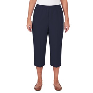 Alfred Dunner Womens Button Hem Denim Capri Pant - 1 of 4