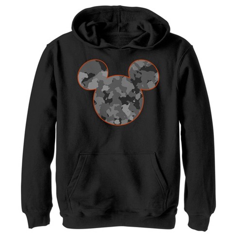 Boy's Disney Mickey Mouse Camo Silhouette Pull Over Hoodie : Target