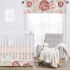 Sweet Jojo Designs Window Valance Treatment 54in. Peony Floral Garden Pink and Ivory - 3 of 4