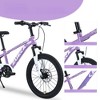 VisioGear Bicycles, 20 Inch Mountain Bike, MTB with Height Adjustable Saddle and Handlebar for Teenager Childrens, Purple, 22.44"*32.48"*54.33" - 4 of 4
