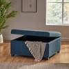 CAVINAS Square Storage Ottoman Bench, Work as Coffee Table and Ottoman, Tufted Waffle Stitch Accent Bench for Living Room, Bedroom - 3 of 4