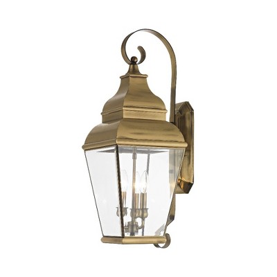 Livex Lighting Exeter 3 - Light Wall Light in  Antique Brass