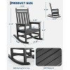 Poly Lumber HDPE Rocking Adirondack Chair Outdoor Weather Resistant Wide Backrest 380LB Capacity Patio Garden - 2 of 4