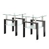 NicBex Side Table Simple Modern End Table with Glass Tabletop Minimalist Coffee Table for Living Room, Bedroom - 4 of 4