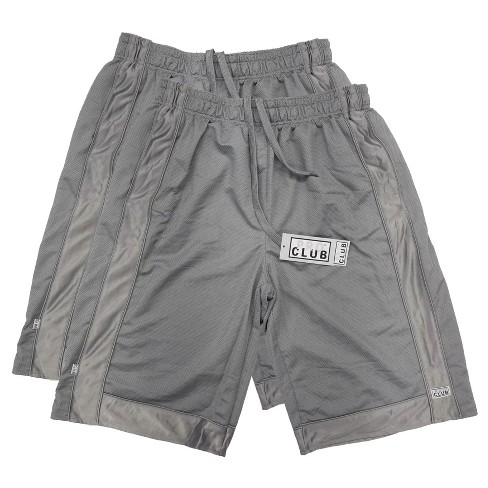 2 Pack Pro Club Men s Heavyweight Mesh Basketball Shorts Gray Medium Target