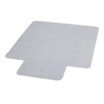 3'9"x4'5" Rectangle With Lip Solid Office Chair Mat Clear - Emma and Oliver
