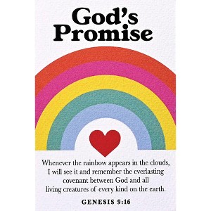 Dicksons IBB-232 Promise Rainbow Everlasting Covenant Rainbow 3 x 2 Paper Itty Bitty Blessings Card Bookmark, Pack Of 24 - 1 of 2