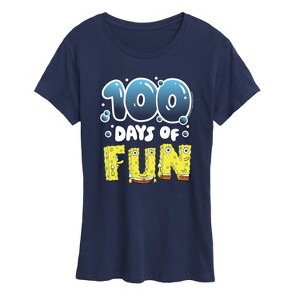 Women's - SpongeBob SquarePants - 100 Days Of Fun Short Sleeve Graphic T-Shirt - 1 of 4