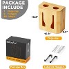 Trash Bag Dispenser & Grocery Bag Holder for Kitchen Organization (Bamboo)-SpaceAid® - 3 of 4