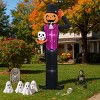 SEVOBAL Party Decorations Accessories 12FT Giant Halloween Inflatable Blow Up Decorations, Pumpkin Man Holding Skull, Multicolored, 30"*30"*72" - 3 of 4