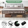 Metal Bed Frame Platform with Headboard and Footboard, Metal Bed Mattress Foundation, King Bed Frame with Storage, Easy Assembly, No Box Spring Needed - 3 of 4