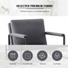 MAYEERTY 26.8 Inch +49.2 Inch 2 Pieces Accent Armchair - Padded Square Arms, Sturdy Metal Frame, Compressed Cushions - 3 of 4