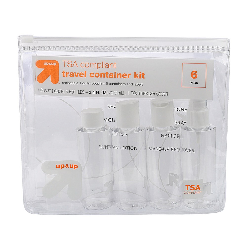 Travel Container Kit - Clear - 6pk - Up&Up