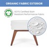 Delta Children Aero Bassinet Modern Portable Baby Crib with Solid Wood Legs, Mattress Pad and Fitted Sheet - White - 4 of 4