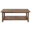 Castleton Distressed Wood Coffee Table with Shelf, Rustic Charm and Everyday Functionality for Living Room - 3 of 4