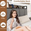 Linen Upholstered Platform Bed Frame with Storage Drawers & Charging Station – Light Grey, No Box Spring Needed - 4 of 4