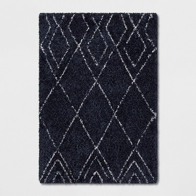 Diamond Patterned Shag Woven Rug - Threshold™