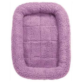 Slumber Pet High Pile Fleece Bumper-Style Crate Pet Bed - Lavender