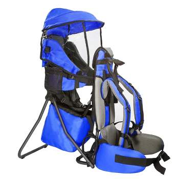 ClevrPlus CC Hiking Child Carrier Baby Backpack Camping for Toddler Kid, Blue