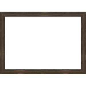 Amanti Art Woodgrain Stripe Chocolate Framed Dry Erase Magnetic Board - 1 of 4