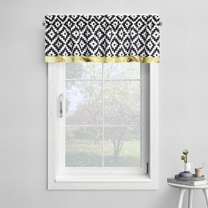 Bacati - Aztec Love Black Gold Window Valance - 1 of 4