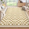 Modern Washable Area Rug for Living Room, Foldable Geometric Throw Carpet with Non Slip Backing, Low Pile Stain Resistant Floor Cover - 2 of 4