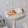 Woven Hanging Basket,Multi-use Household Pet Puppy Cats Hammock Hanging,Pet Bed Home Decoration - 3 of 4