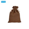 Unique Bargains Linen Bag Bank Deposit Transit Bags Gift Bag with Drawstring 10 Packs - 3 of 4