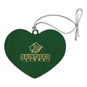 Saint Leo University Primary Logo Heart Love Wood Christmas Tree Holiday Ornament - 1 of 3