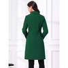 Allegra K Women's Buttons Long Sleeve Pockets A-Line Casual Winter Collared Coats - 3 of 4
