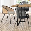 7-piece Rectangle Dining Table Set with 4 Mesh Rattan Armless Dining Chair and 2 Captain's Chair, Dining Set for 6 Person - Maison Boucle - 2 of 4