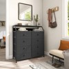 4 Drawer Tall Wide Dresser - Hausource™：Wood Finish, Modern Style - 4 of 4