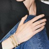 Yowivon Dainty 14K Gold Plated Bracelets for Women, Adjustable Slider Cuff Bangle Bracelets, Gold Curved Bar Hammered Bangle - 2 of 4