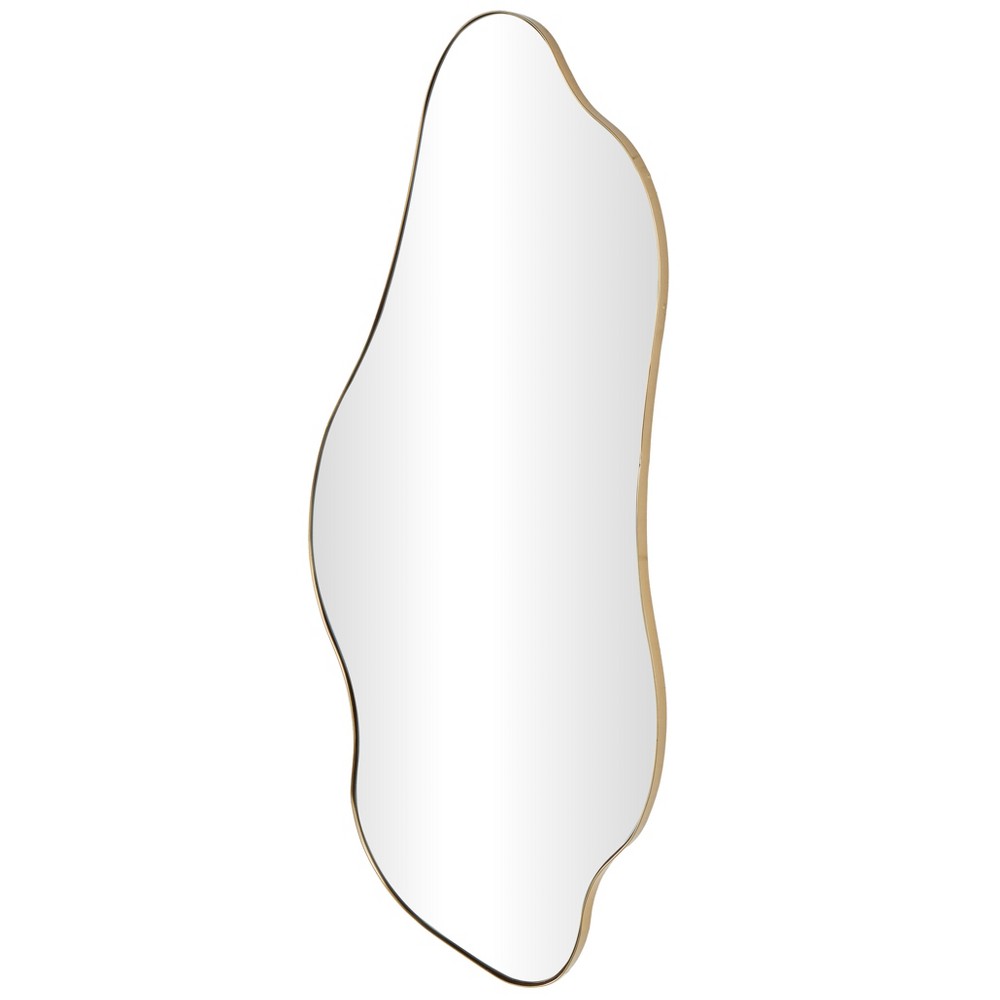 Olivia & May Metal Abstract Wavy Room Wall Mirror Gold