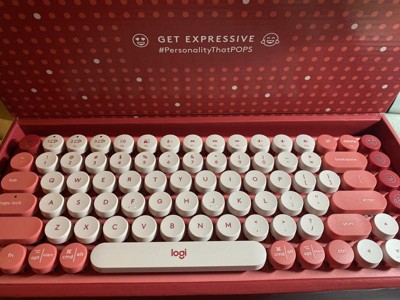 Logitech Pop Keys Wireless Mechanical Keyboard With Emoji Keys -  Heartbreaker Rose : Target