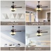 Tangkula 50" Ceiling Fan Light w/ 5 Explosion-Proof Glass Lampshades, Remote Control, Time Function, 3-Speed Adjustment, Noiseless Reversible Motor - 3 of 4