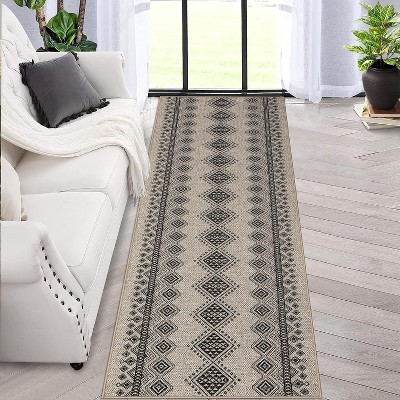Area Rug 2x6 Easy Jute Runner Rugs for Hallway,Washable Kitchen Rug Runner,Non-Slip Jute Bathroom Area Rug