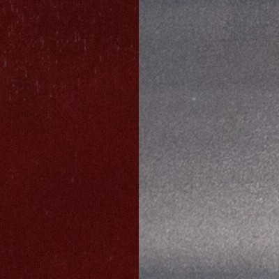 Mahogany Wood and Silver Metal Ladder Back Barstool