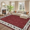 Washable Rugs for Bedroom Farmhouse Floral Floor Mats with Non-Slip Backing, Ultra-Soft Low Pile Living Room Carpet - 2 of 4