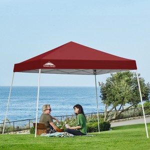 EAGLE PEAK Slant Leg Pop-up Canopy Tent Easy One Person Setup Instant Outdoor Beach Canopy Folding Portable Sports Shelter - 1 of 4