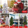 Whisen 4FT Prelit Artificial Christmas Tree with Glitter Base, LED Lights, 396 Tips, Red Berries & Pine Cones, PE/PVC Full Branches - 2 of 4