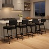 Garvee Bar Stools Set of 2, Tall Bar Chairs with Thick Cushion & Thickened Metal Legs, Upholstered Counter Height Bar Stools w/ Backrest and Footrest - 4 of 4
