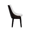 Set of 2 Orleans Swivel High Back Dining Chairs Cream/Black - Boraam: Upholstered Kitchen Seating, 300 lbs Capacity - 4 of 4