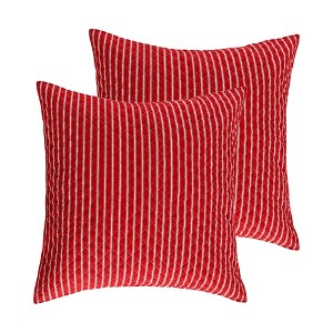 Santa Claus Lane Holiday Euro Sham Set of 2 Red - Levtex Home - 1 of 3