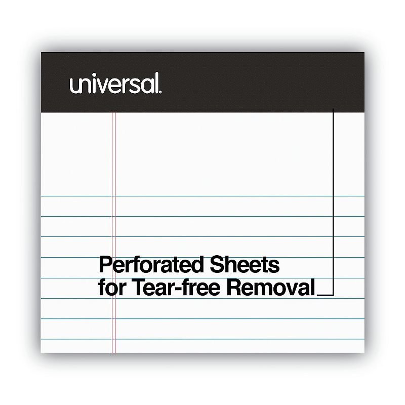 Universal Premium Ruled Writing Pads White 5 x 8 Narrow Rule 50 Sheets 6 Pads 56300, 4 of 8
