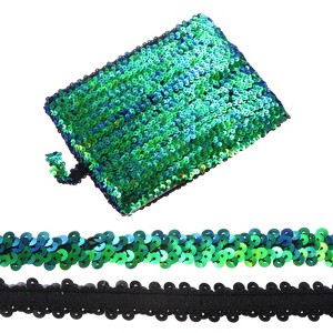 Unique Bargains Elastic PVC Durable Sequins Flat Paillette Sequin Trim 1 Pc - 1 of 4