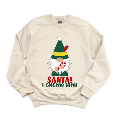 Simply Sage Market Women's Graphic Sweatshirt Santa I Gnome Him