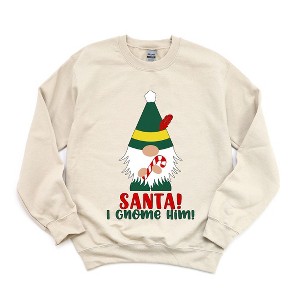 Simply Sage Market Women's Graphic Sweatshirt Santa I Gnome Him - 1 of 4